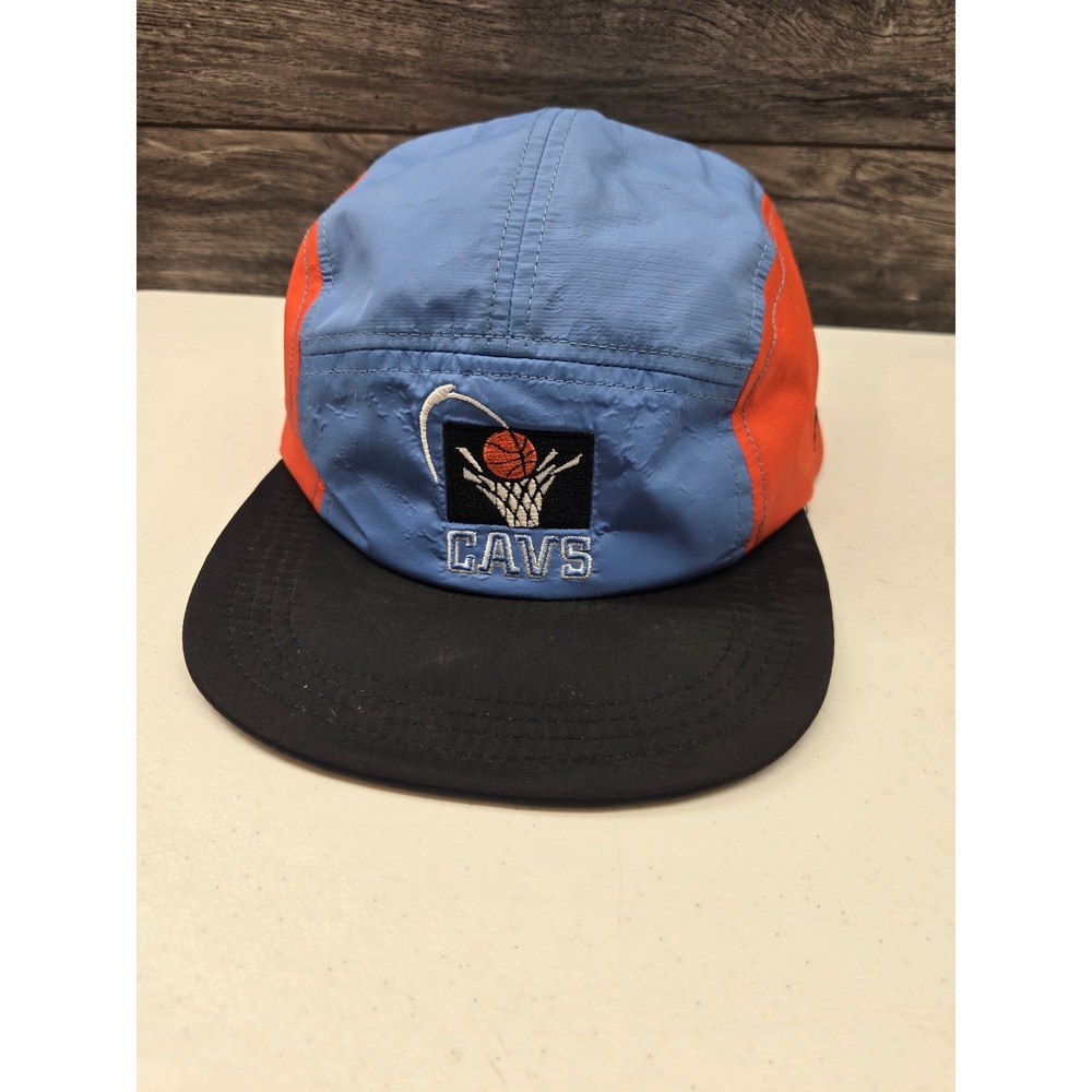 Cleveland Cavaliers Cavs 5 Panel Hat Blue Orange FirstEnergy Nylon Snapback Cap
